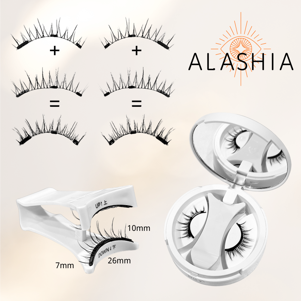 K Pop Idol Style Alashia Magnetic Eyelashes - No Glue, Reusable & Waterproof